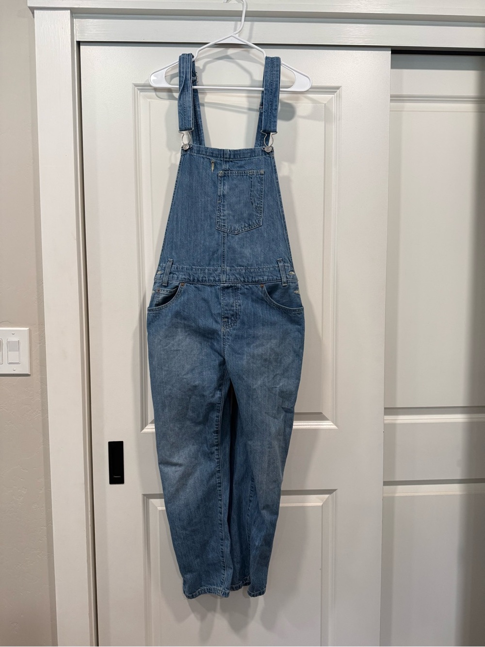 Levi's Light Blue Denim Overalls with Leather Patch